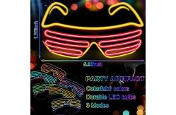 China Shutter Shades Light Up LED Glasses With Cold Light Glowing In The Dark supplier