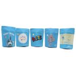 LDPE Mylar ziplockk Stand Up Bags Blue Resealable Zipper Bags 5 Inch Height for sale