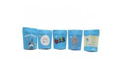 China LDPE Mylar ziplockk Stand Up Bags Blue Resealable Zipper Bags 5 Inch Height supplier