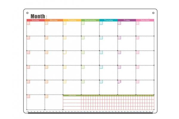 Extra Thick Monthly Magnetic Fridge Calendar Dry Erase Target OEM