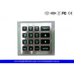 IP 65 Access Control Keypad With Green Backlight , 16 Key Keypad