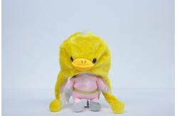 China 25CM Plush Duck Dog Toy , Yellow Stuffed Duck Dog Toy With Two Earflaps supplier