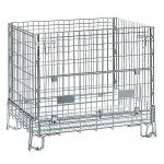 Folding Stackable Steel Wire Mesh Pallet Cage With Galvanized Surface Treatment