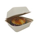 Wholesale customized hamburger box biodegradable fast food grade corn residue clam box hamburger box for sale