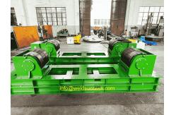China 100T Tank Turning Rolls , Pipe Roller Stand With Wide PU Wheel Steel Band supplier