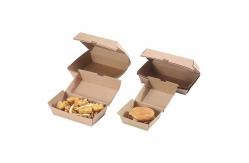 China Eco-friendly Customizable Grease-resistant Hamburger Box for Fast Food Packaging supplier