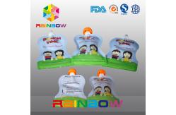 China k transparent spouted pouches packaging for fruit juice / milk supplier