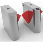 550mm Pass Width Flap Barrier Gate With Red Leather Flap 4 Groups Infrared for sale