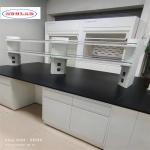 Standard Blue Number of Rails Chemistry Lab Bench  Laboratory Worktable Manufacturer  for Accurate Experiments for sale