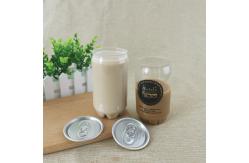 China Clear PET Easy Open Lids 65mm 350ml Plastic Coffee Cans supplier