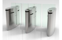 China Optical Passage Access Control Turnstile Gate Arylic Wing Sliding Lane Barrier 30 Watt supplier