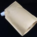 Biodegradable Foil Custom Printed Stand Up Pouches Waterproof Liquid Kraft Paper Spout Pouch