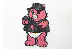 China Boy Scout Clothing Embroidery Patches Bear Logo With Hook Backing supplier