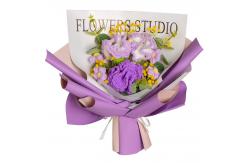 China 40x30cm Carnation Knitted Yarn Bouquet Beautiful Mother's Day Present supplier