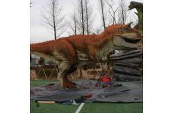 China Theme Park Equipment Realistic Animatronic Dinosaur Model Carnotaurus Statue supplier