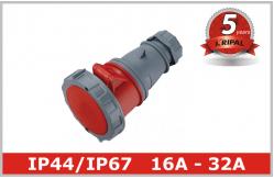 China Pin and Sleeve Plug Industrial Power Socket IP44 IP67 Coupler Connector supplier