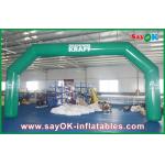 Green Inflatable Finish Arch Customized Logo Printing 0.4mm PVC for sale