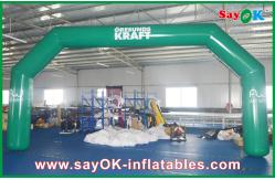 China Green Inflatable Finish Arch Customized Logo Printing 0.4mm PVC supplier