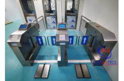 China Anti Pinch ESD Turnstile Gate System Double Channel Stainless Steel ESD Wristband Test supplier