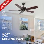 Classic Coffee Color 5 MDF Blades ODM Ceiling Fan with Pull Chain 3 Speed Choice for sale
