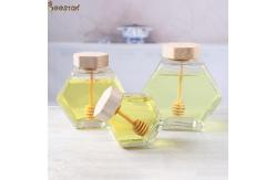 China 100ML Transparent Hexagon Honey Jars Jam Sauce Hex Honey Jars supplier