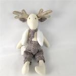 Children Gift Christmas Soft Toys Plush Animal Cuddly White Christmas Moose Toy for sale