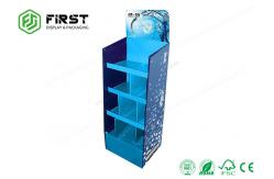 China Custom Made Advertising Recycled Cardboard Paper Floor Display Stand supplier