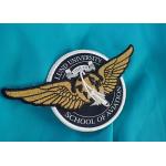 Heat Press Badge Custom Embroidered Patches , Iron On Patch Applique For Clothing