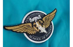 China Heat Press Badge Custom Embroidered Patches , Iron On Patch Applique For Clothing supplier