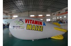 China Custom Advertising Inflatable Red Airship Blimp Zeppelin With Full Printing supplier