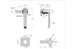 China L Thread Garage Door Handle Lock supplier