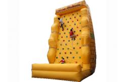 China Rock Climbing Wall Inflatable Amusement Park With 0.55mm Pvc Tarpaulin supplier