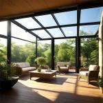 Sustainable Modern Glass House UV Protection Glass Sunroom for sale