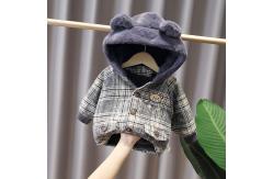 China Embroidered 1.1M Childrens Winter Jackets Outdoor Coats Hooded Cotton supplier
