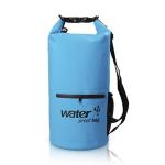 Blue 15 Liter Waterproof Camping Bags , Ocean Pack Dry Bag For Floating for sale