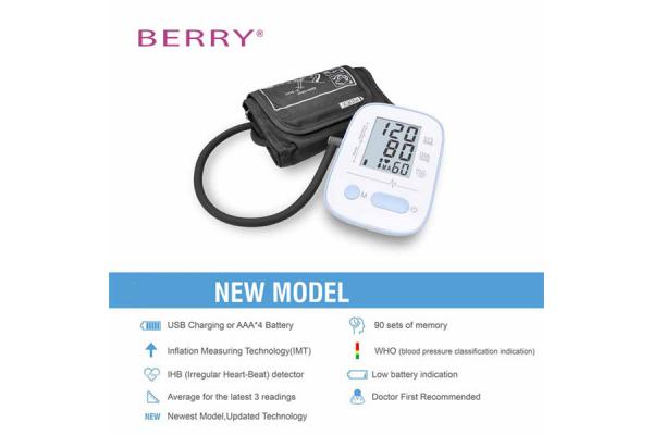 Electronic Sphygmomanometer Upper Arm BP Monitor Portable