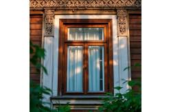 China Waterproof Windproof Aluminum Wood Window Composite Sunshade window supplier