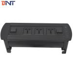 Flip Up Conference Table Outlet / Multimedia Connector With 3 Universal Power Interfaces
