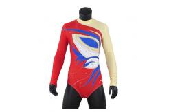 China Stretchable Long Sleeve Gymnastics Leotards For Girls Sublimation Printing supplier