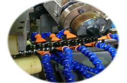 China Hydraulic Protective Sleeve Plastic Extrusion Line , Sprial Hose Warp Pe Pipe Extrusion Machine supplier