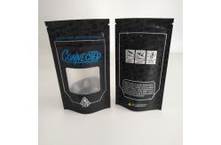 China Smell Proof Resealable Zipper Stand Up Zipper Pouch With Window Aluminum Inside supplier