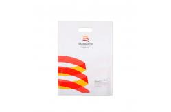 China LDPE Plastic Die Cut Shopping Bags With Handle Customized Logo Printing supplier