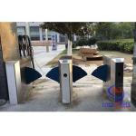 900mm Wide Channel Entrance Barrier Gate Crowd Control Automatic Optical Dual Wings for sale