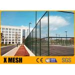 PVC Coated Wire Mesh Diamond Cyclone Chain Link Fence 5.0m For Basketball Courts for sale