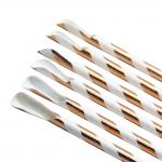 Biodegradable Durable Striped Paper Straws For Festival Party Celebration for sale