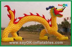 China Custom Yellow Inflatable Chinese Dragon Inflatable Cartoon Characters For Activities supplier