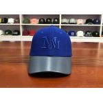 Curve bill Customize 6panel  navy blue 3D embroidery M letter baseball caps hats for sale