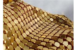 China Anodized Aluminium Sequin Metal Mesh Fabric Used As Room Curtains supplier