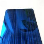 China Blue Color Coated Stainless Steel Sheet 304 3.0mm Thickness For Elevator Decoration for sale