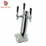All Brushed Stianless Steel 3 Faucet Draft Beer Tower for sale